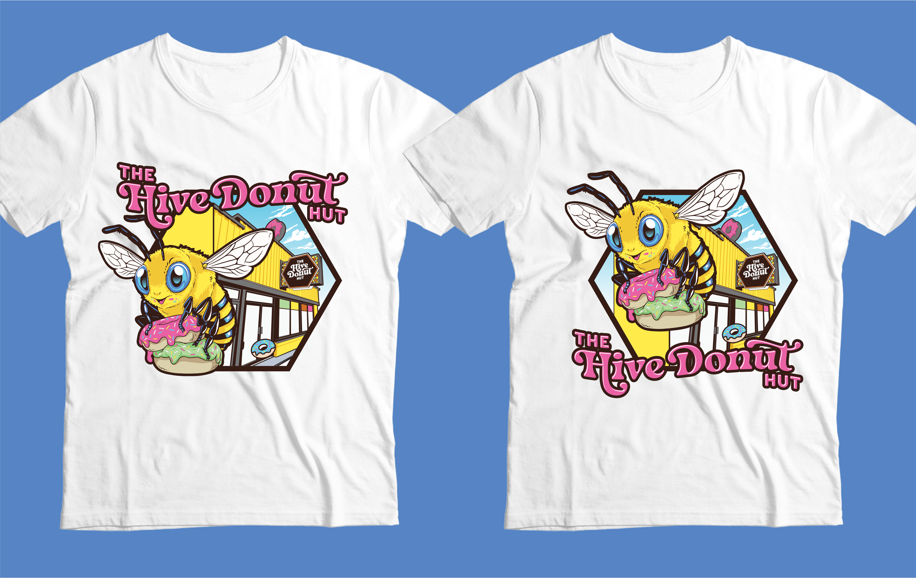 T-shirt Design by Yakuza20 for The Hive Donut Hut | Design #34444443