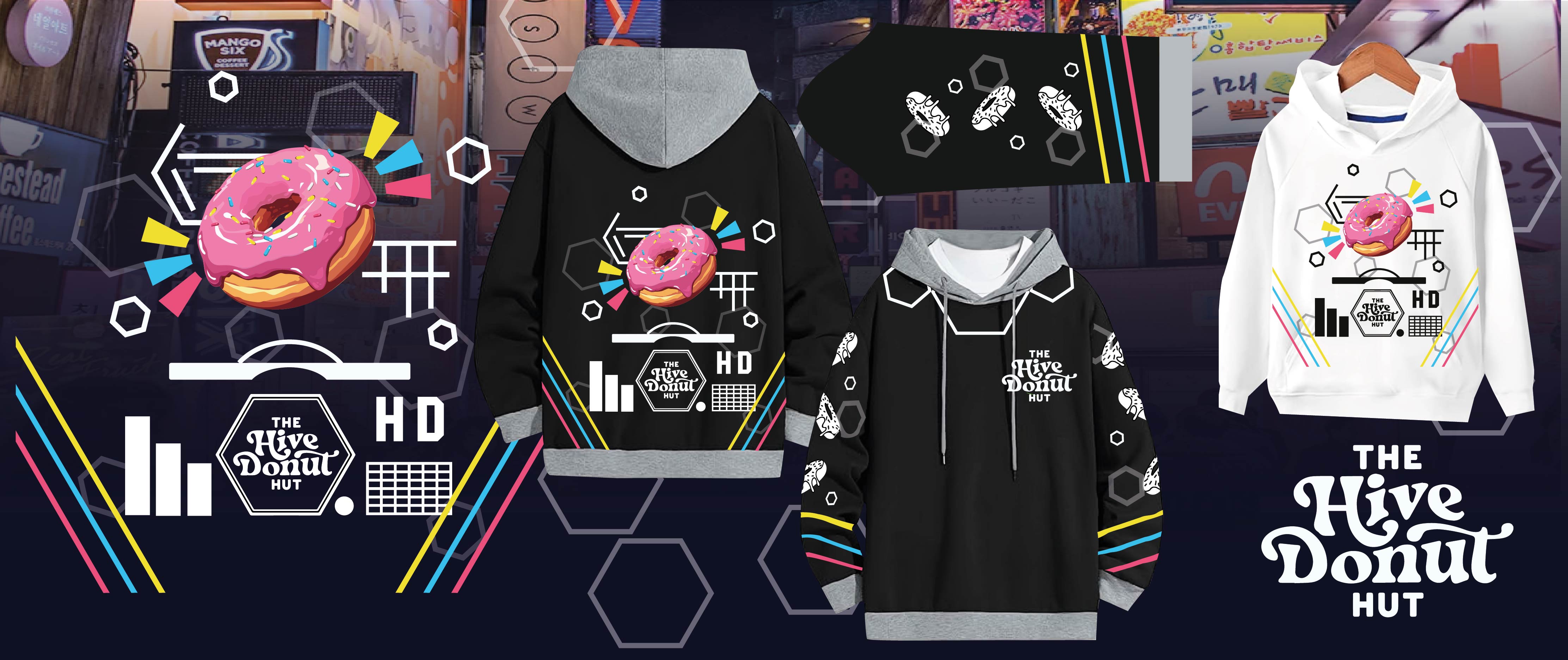 T-Shirt-Design von potoko für The Hive Donut Hut | Design #34434411