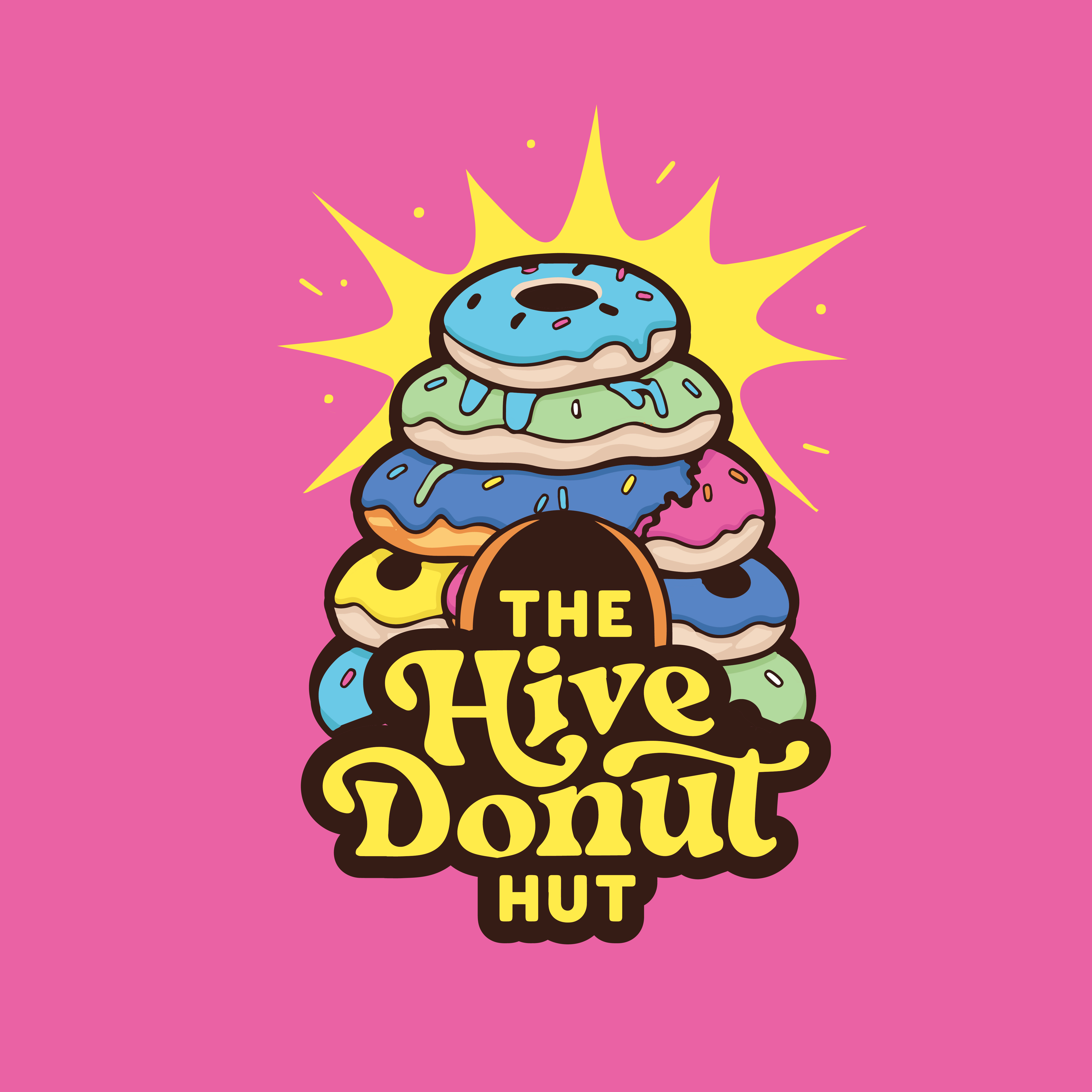 T-shirt Design by Nahom Shiferaw for The Hive Donut Hut | Design #34416222