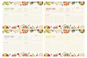 Unique Editable Recipe Cards