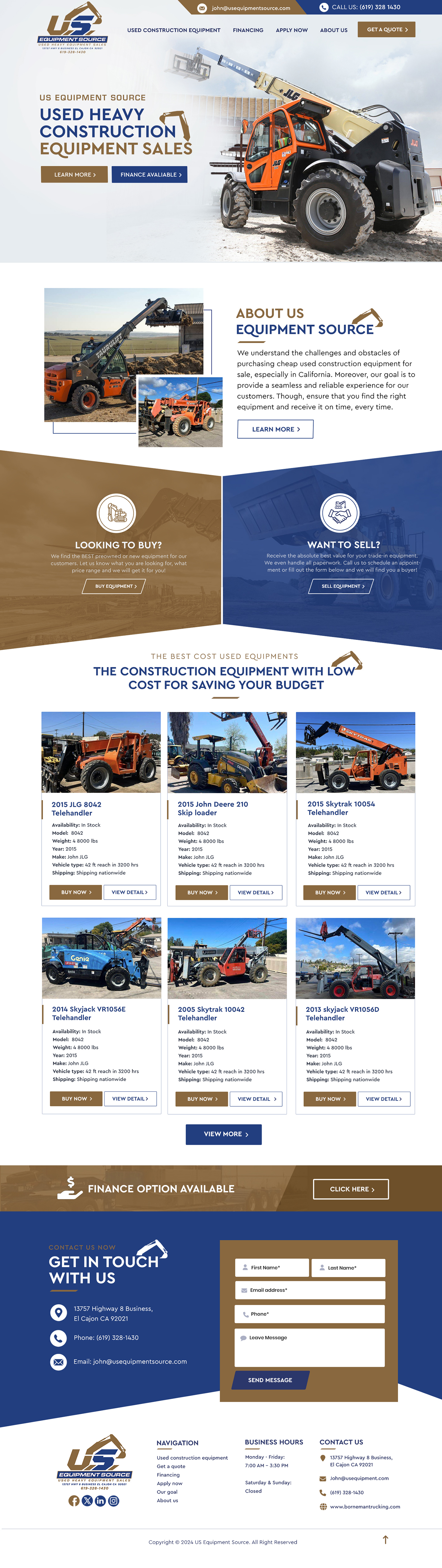 Web Design by Blue Sparrow for US EQUIPMENT SOURCE | Design #34414908