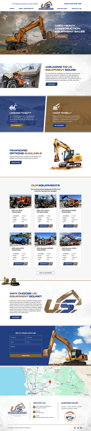 Web-Design von MAHABA für US EQUIPMENT SOURCE | Design: #34415532