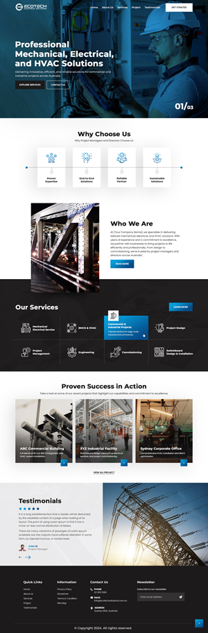Ecotech Electrical Solutions needs a website