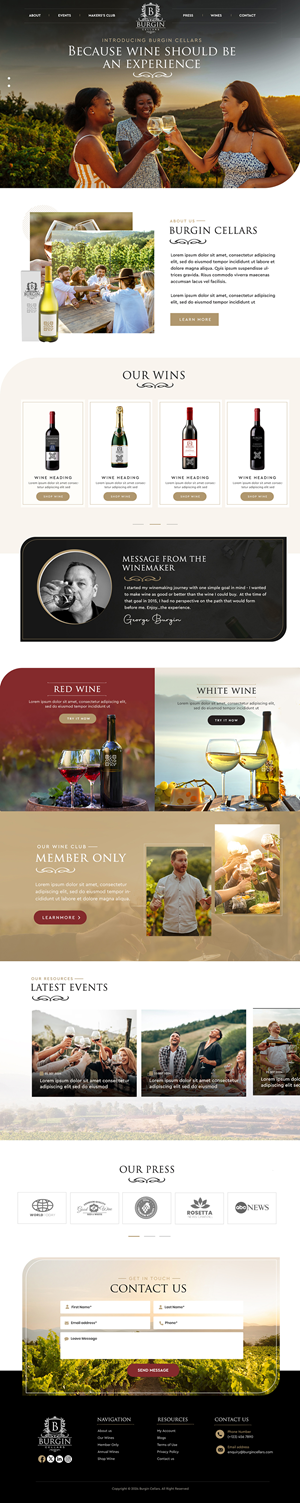Wix Design by Blue Sparrow for this project | Design: #34426988