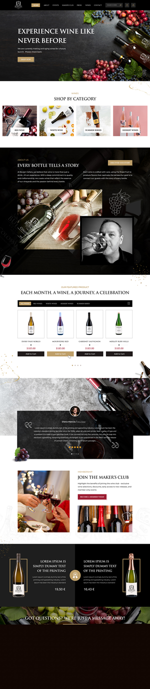 Wix Design by Sbss for this project | Design: #34426127
