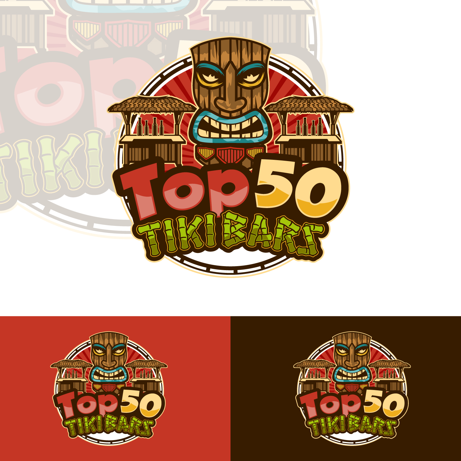 Logo Design by Suvendu.S for Top 50 Tiki Bars | Design #34441440