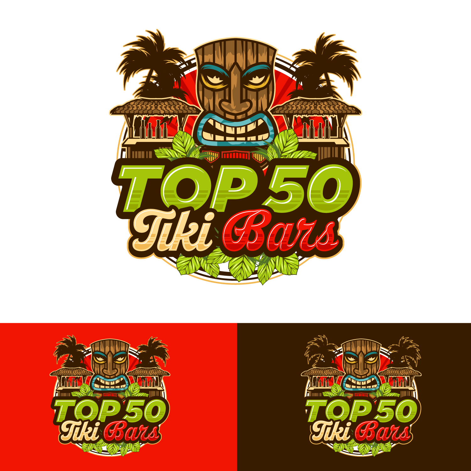Logo Design by Suvendu.S for Top 50 Tiki Bars | Design #34464109