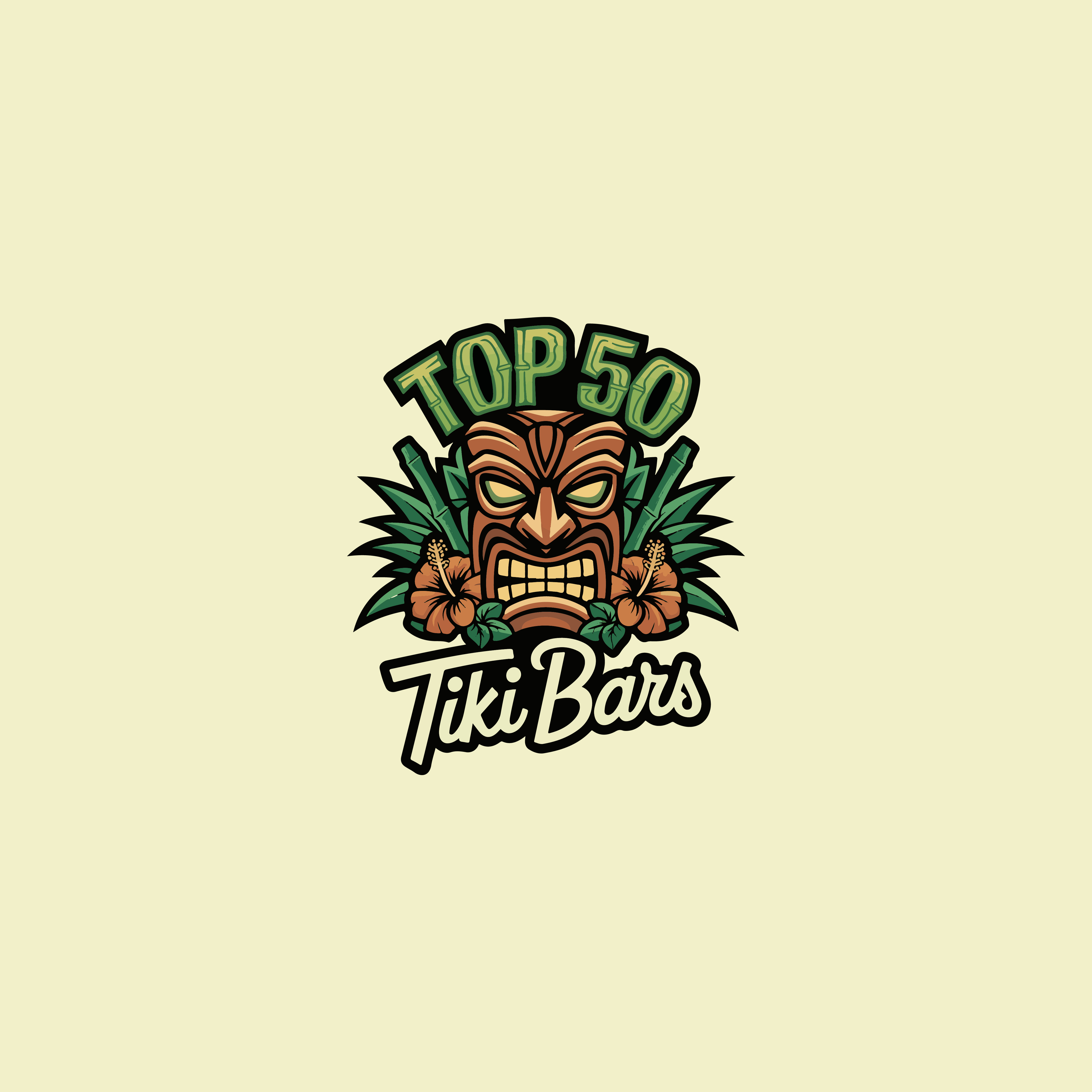 Logo-Design von Shariqology für Top 50 Tiki Bars | Design #34430601
