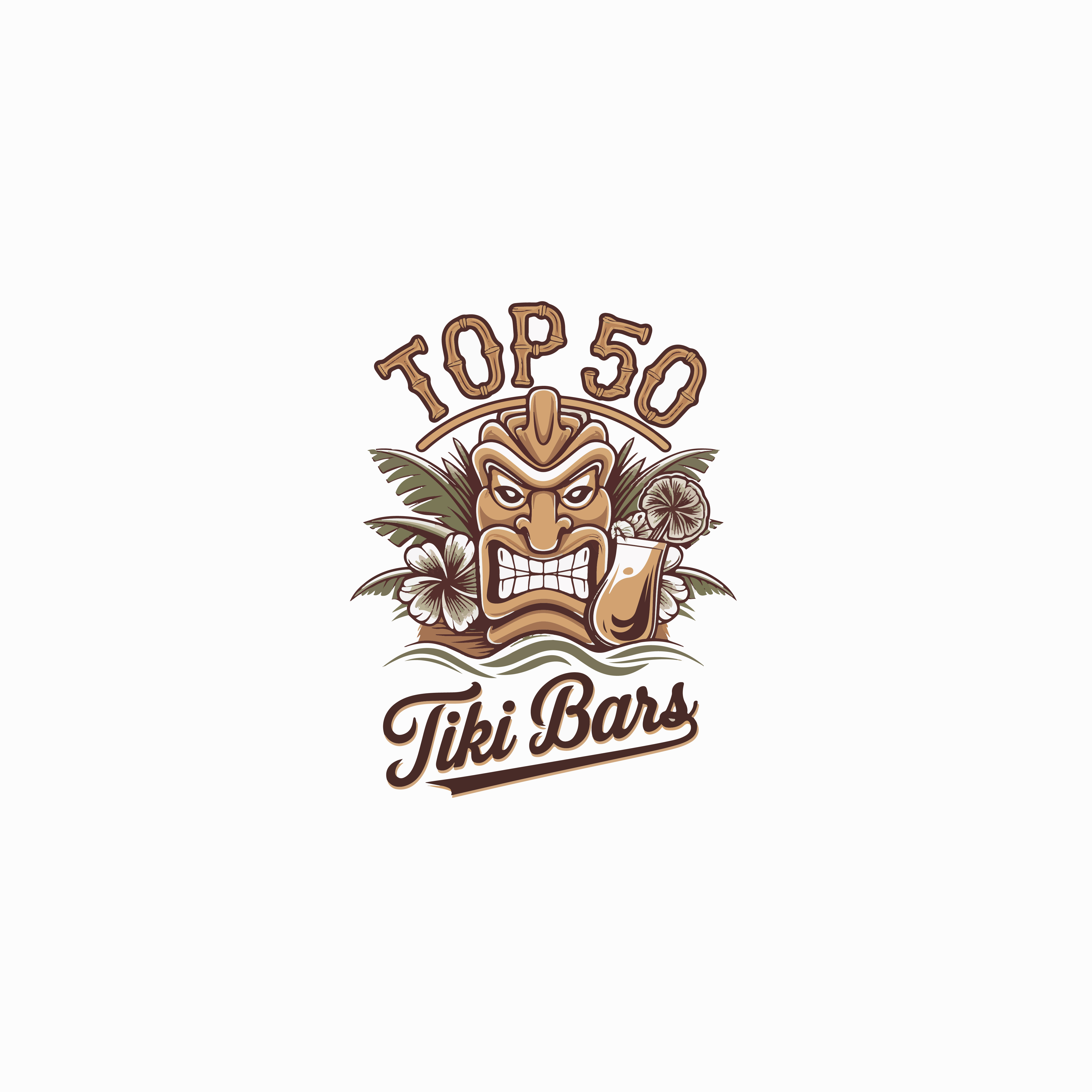 Diseño de Logo por Shariqology para Top 50 Tiki Bars | Diseño #34430628