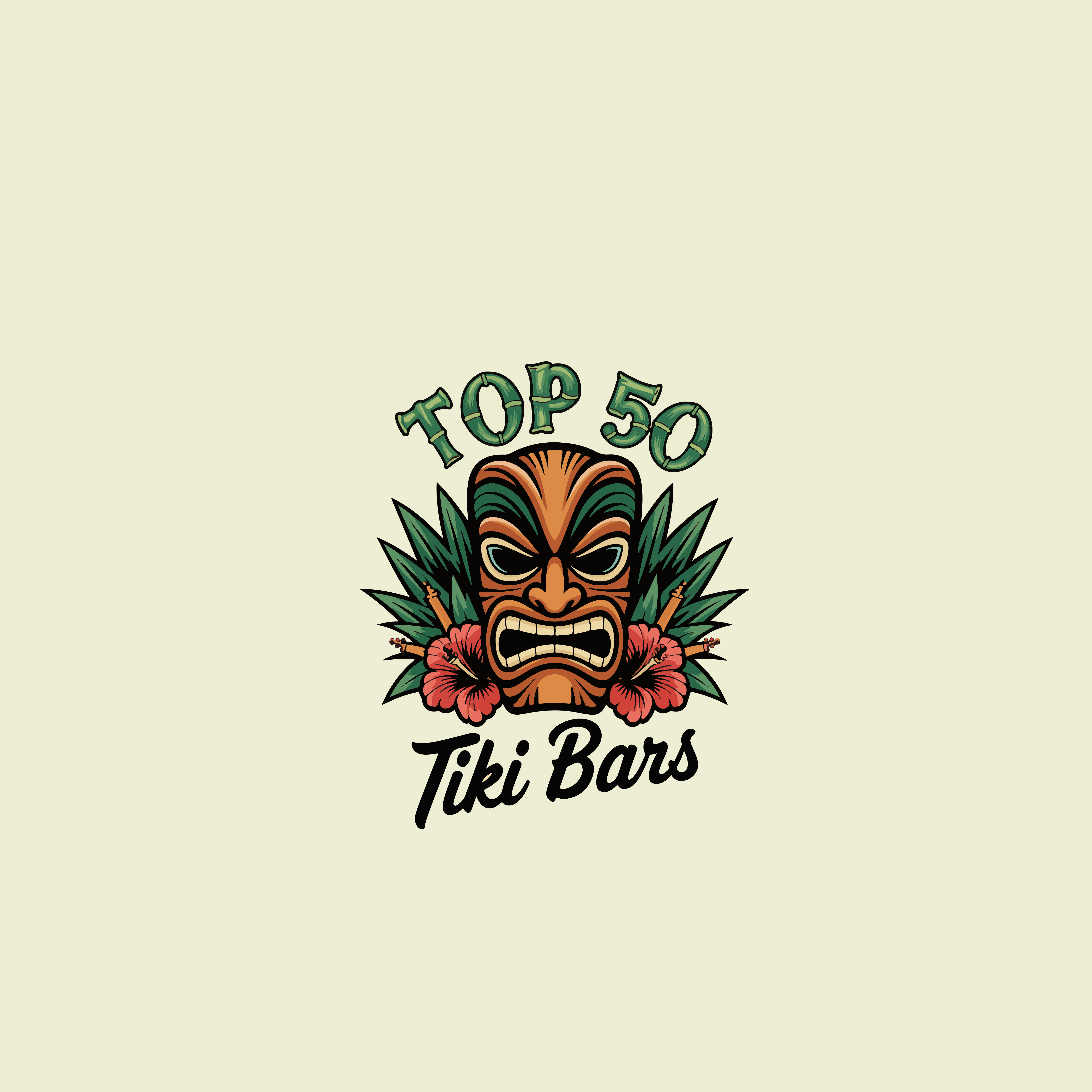 Logo Design by Shariqology for Top 50 Tiki Bars | Design #34430632