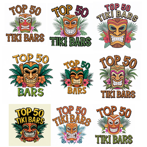 Diseño de Logo por Shariqology para Top 50 Tiki Bars | Diseño: #34621782