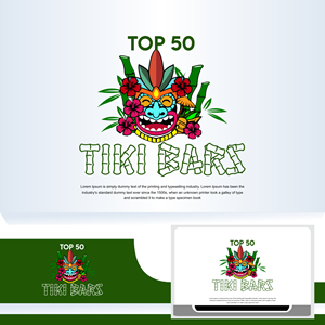 Logo Design by cah awu for Top 50 Tiki Bars | Design: #34429396
