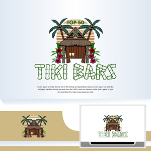 Logo Design by cah awu for Top 50 Tiki Bars | Design: #34462457