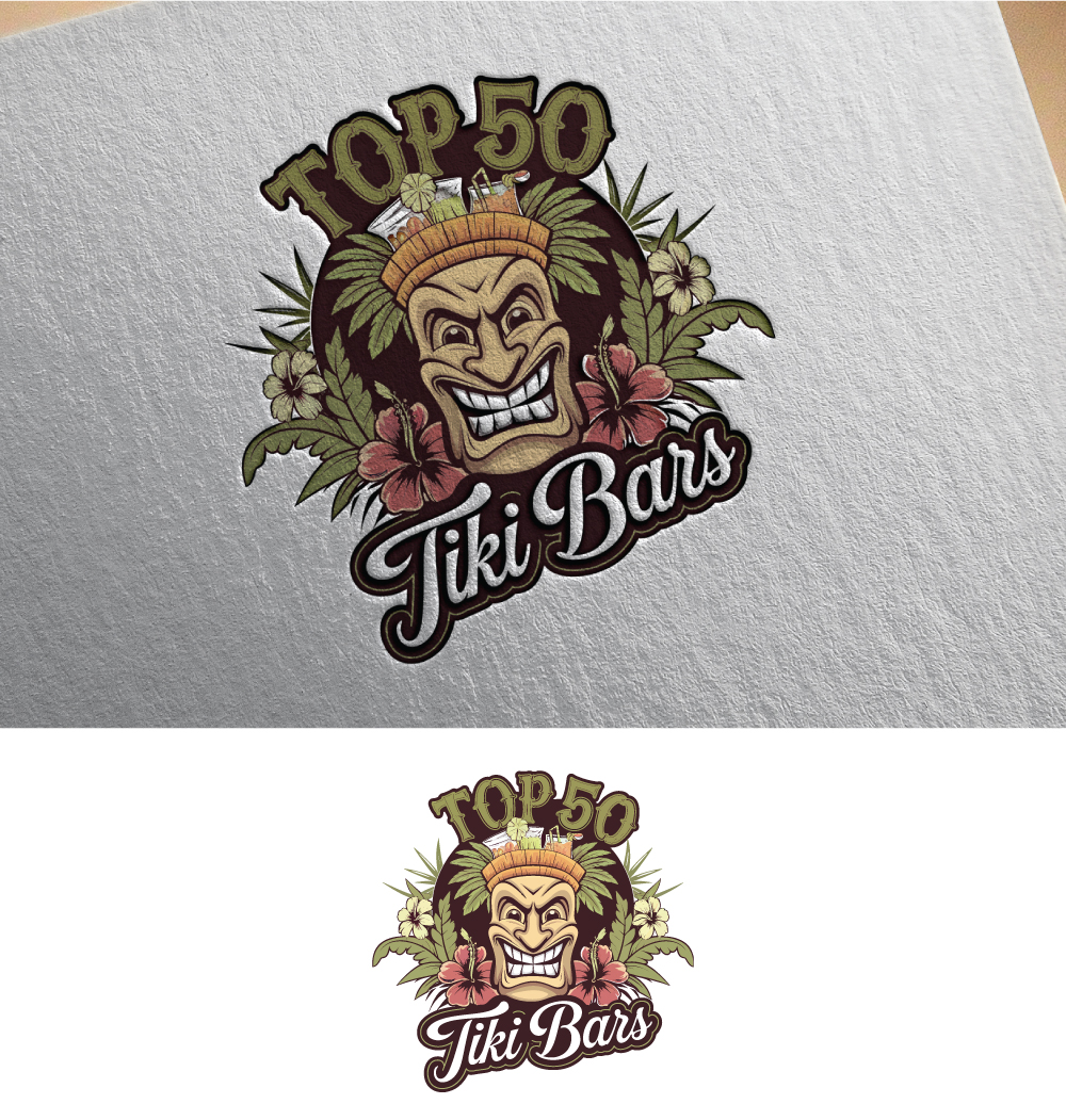 Logo Design by bute for Top 50 Tiki Bars | Design #34436772