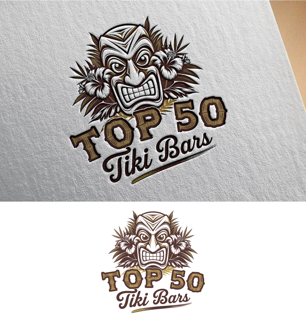 Logo Design by bute for Top 50 Tiki Bars | Design #34436773