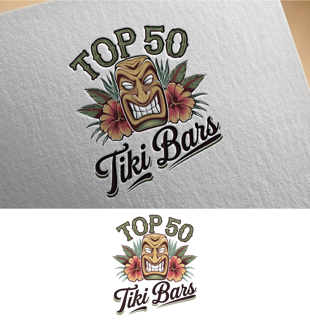 Logo Design by bute for Top 50 Tiki Bars | Design #34436775