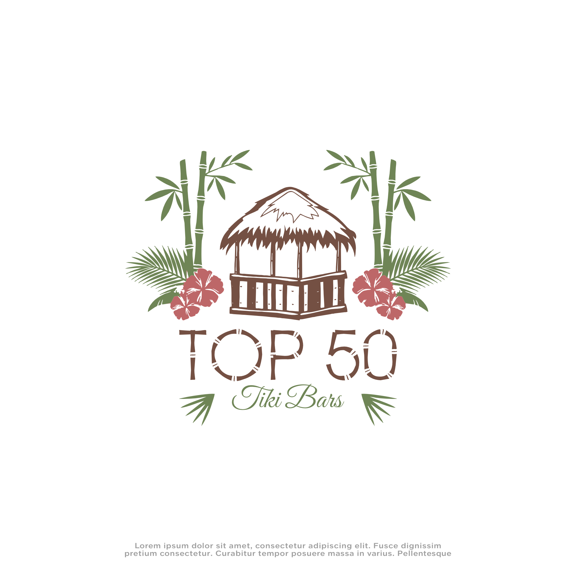 Logo Design by win it for Top 50 Tiki Bars | Design #34462789