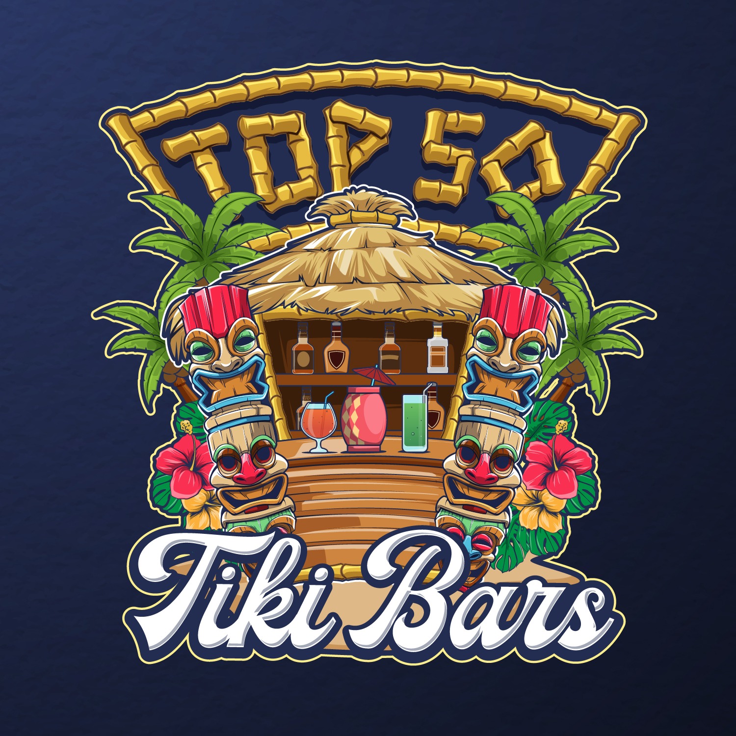 Logo Design by Sobisss for Top 50 Tiki Bars | Design #34574956