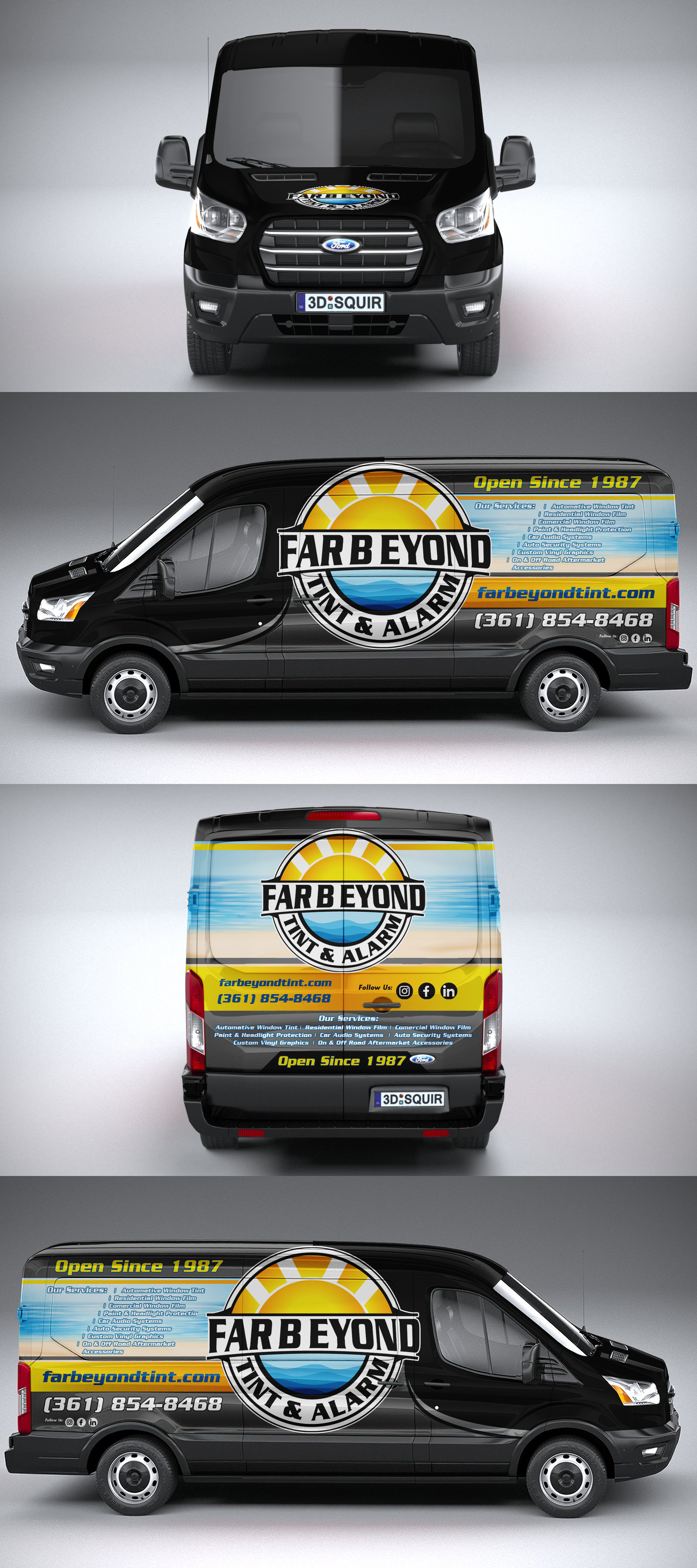 Graphic Design by ANGGI MAULANA PRAKOSO for Far Beyond Tint & Alarm  | Design #34447363