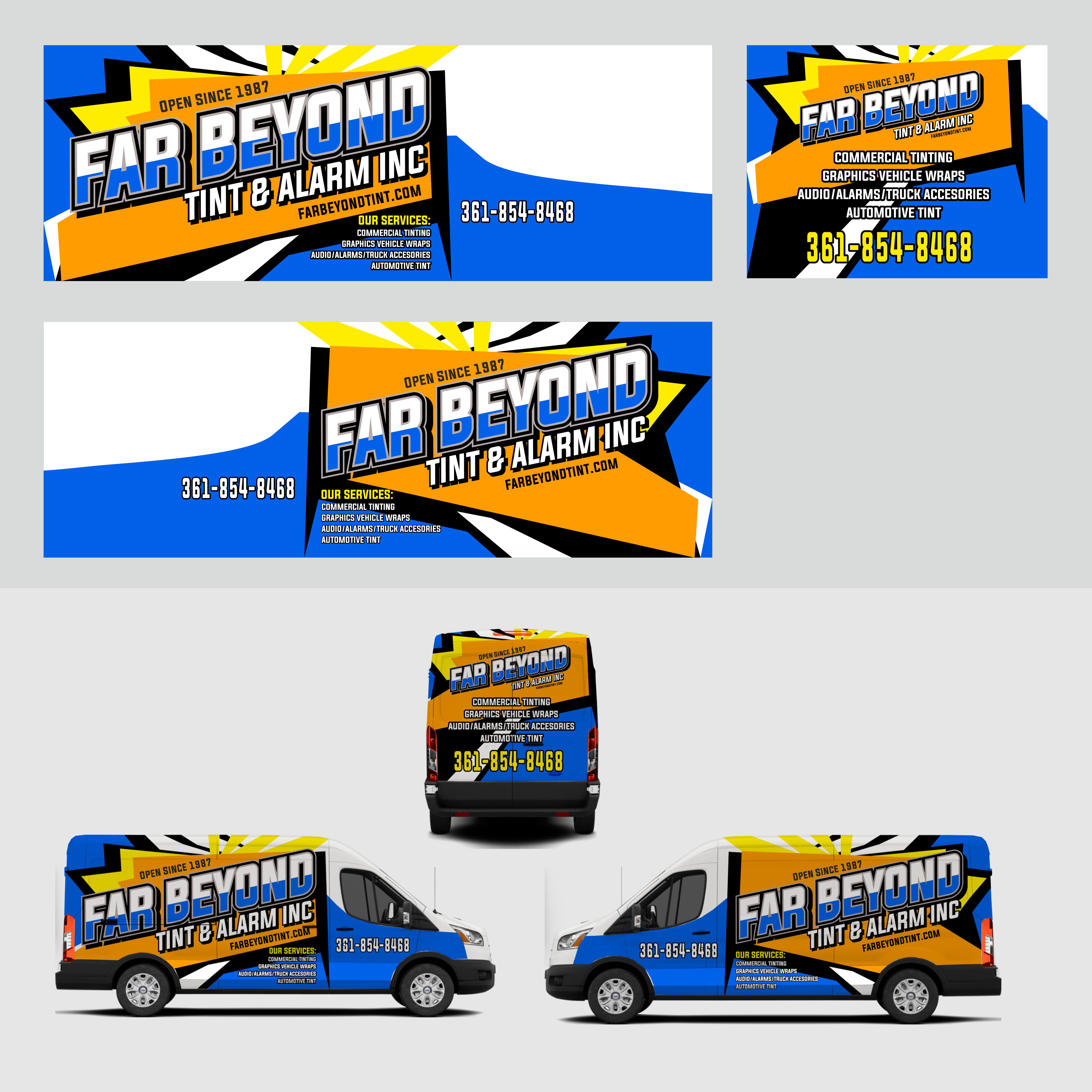 Graphic Design by Killer Draw for Far Beyond Tint & Alarm  | Design #34438515