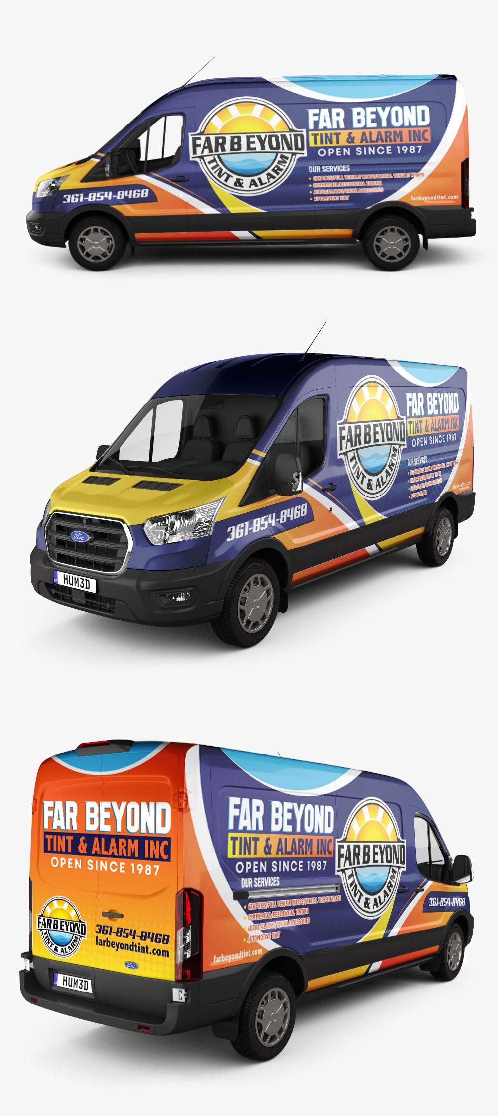Graphic Design by Impressive Sol for Far Beyond Tint & Alarm  | Design #34441546