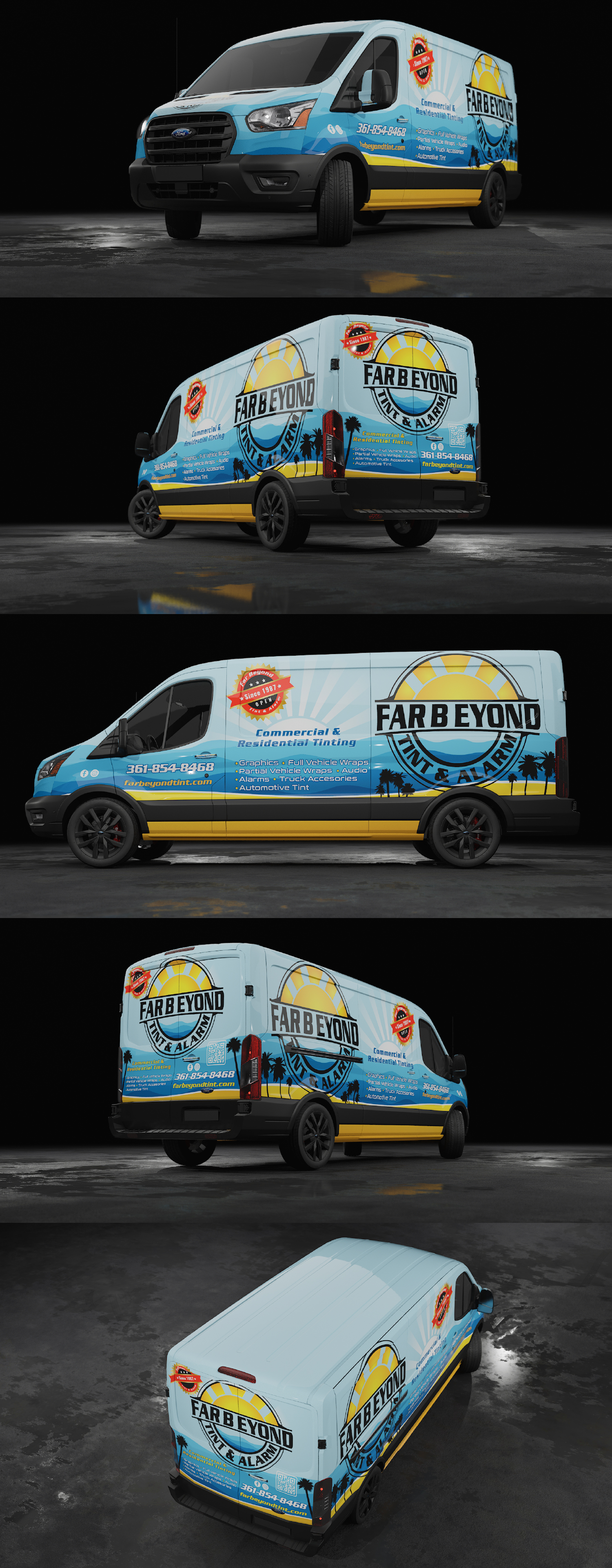 Graphic Design by Wrapcia for Far Beyond Tint & Alarm  | Design #34441088