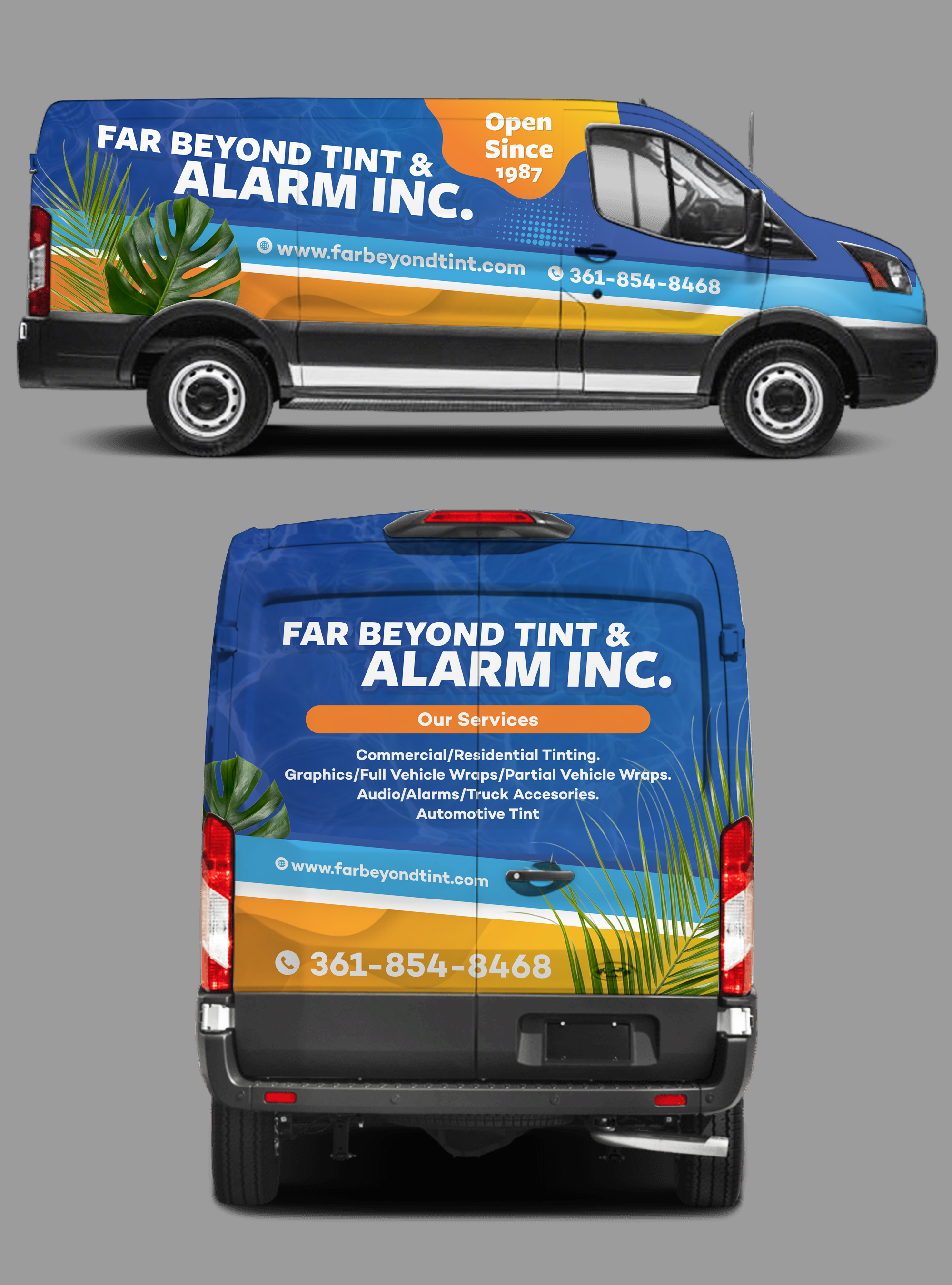 Design Graphique par Dzhafir pour Far Beyond Tint & Alarm  | Design #34431267