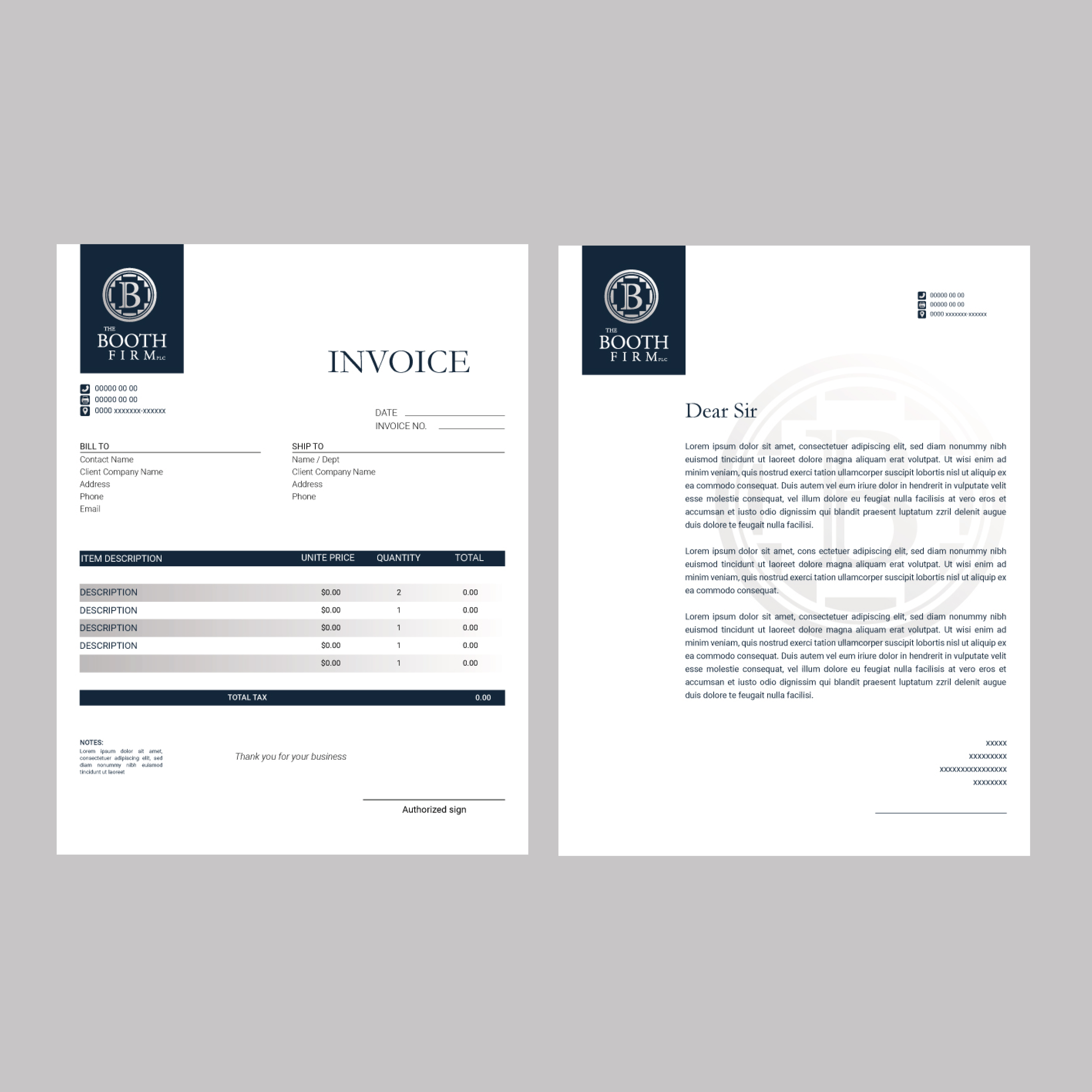 Stationery Design by Eve.A for The Booth Firm PLLC | Design #34434719