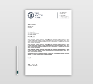 Stationery Design by Expert Bappy for The Booth Firm PLLC | Design: #34434104