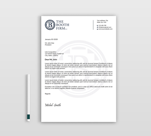 Stationery Design by Expert Bappy for The Booth Firm PLLC | Design: #34434110