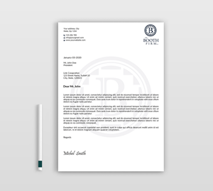 Stationery Design by Expert Bappy for The Booth Firm PLLC | Design: #34434439