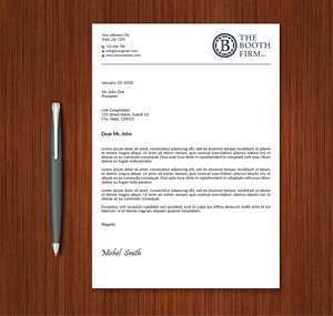 Stationery Design by Expert Bappy for The Booth Firm PLLC | Design: #34434441