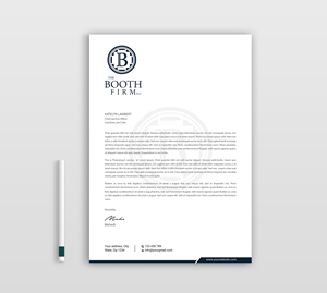 Stationery Design by Expert Bappy for The Booth Firm PLLC | Design: #34434477