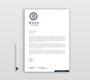 Stationery Design by Expert Bappy for The Booth Firm PLLC | Design: #34434479