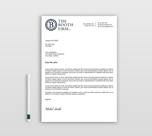 Stationery Design by Expert Bappy for The Booth Firm PLLC | Design: #34434527