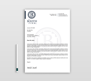 Stationery Design by Expert Bappy for The Booth Firm PLLC | Design: #34434529