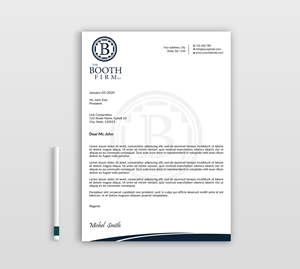 Stationery Design by Expert Bappy for The Booth Firm PLLC | Design: #34434576