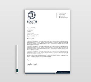 Stationery Design by Expert Bappy for The Booth Firm PLLC | Design: #34434618