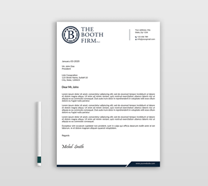 Stationery Design by Expert Bappy for The Booth Firm PLLC | Design: #34434650