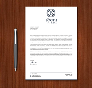 Stationery Design by Expert Bappy for The Booth Firm PLLC | Design: #34436044