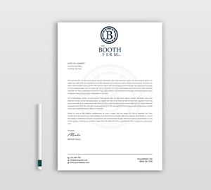 Schreibwaren-Design von Expert Bappy für The Booth Firm PLLC | Design: #34436051