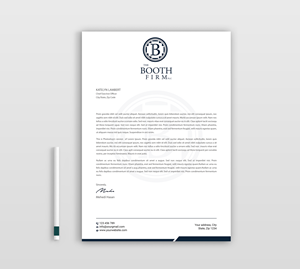 Schreibwaren-Design von Expert Bappy für The Booth Firm PLLC | Design: #34436067