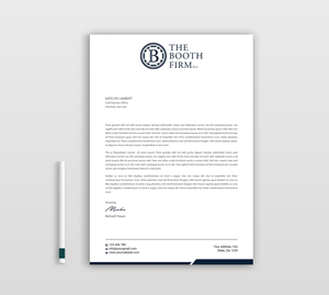 Schreibwaren-Design von Expert Bappy für The Booth Firm PLLC | Design: #34436091
