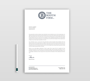 Schreibwaren-Design von Expert Bappy für The Booth Firm PLLC | Design: #34436092