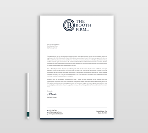 Schreibwaren-Design von Expert Bappy für The Booth Firm PLLC | Design: #34436093