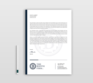 Schreibwaren-Design von Expert Bappy für The Booth Firm PLLC | Design: #34436128