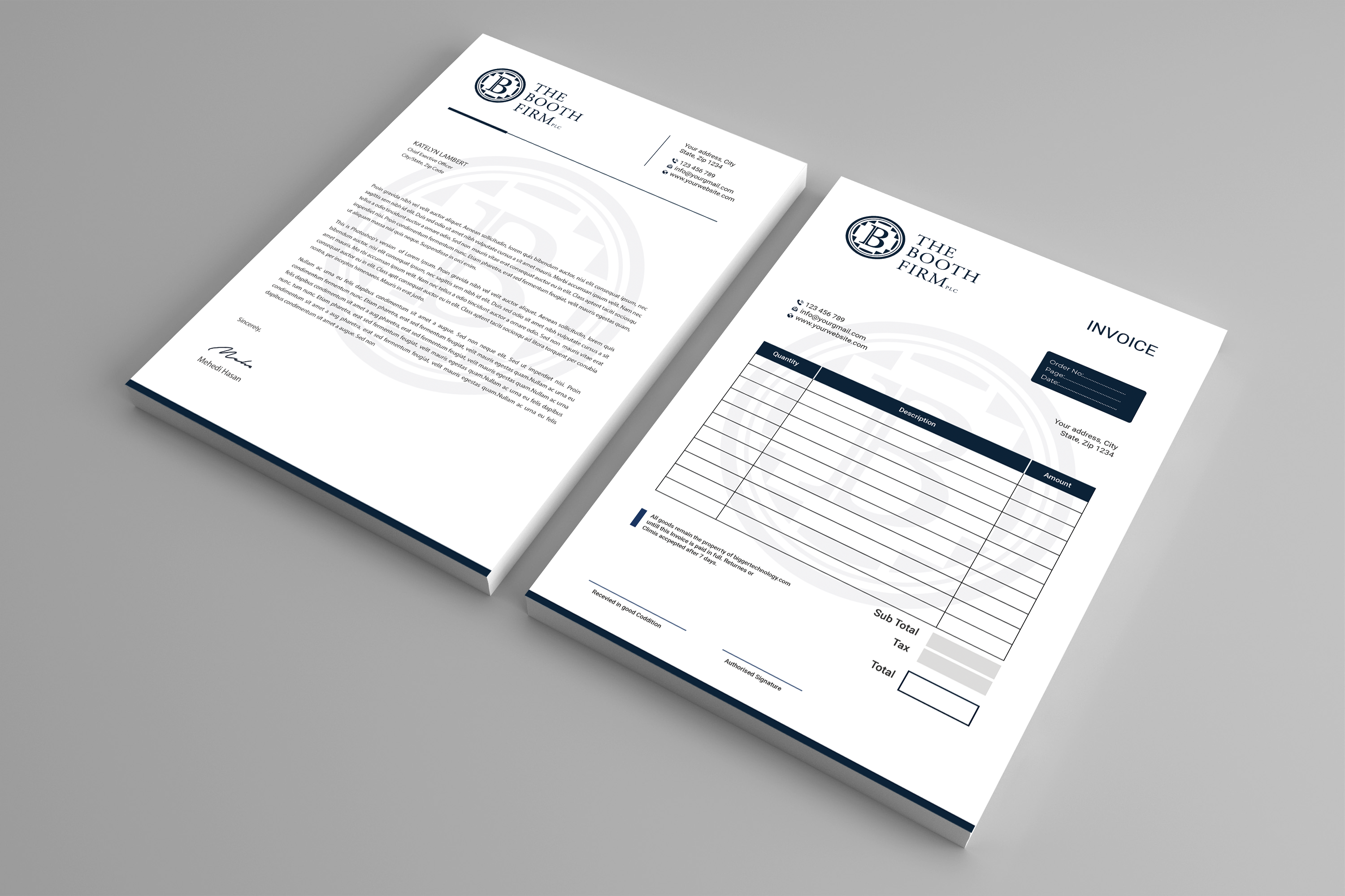 Schreibwaren-Design von Expert Bappy für The Booth Firm PLLC | Design #34436224