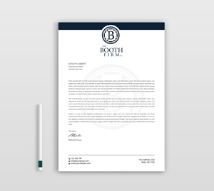 Schreibwaren-Design von Expert Bappy für The Booth Firm PLLC | Design: #34436266