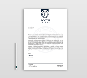 Schreibwaren-Design von Expert Bappy für The Booth Firm PLLC | Design: #34436267