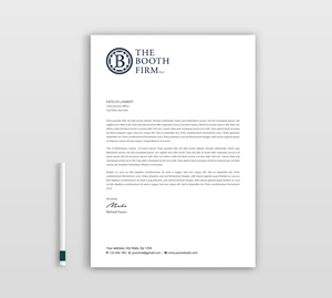 Stationery Design by Expert Bappy for The Booth Firm PLLC | Design: #34436281
